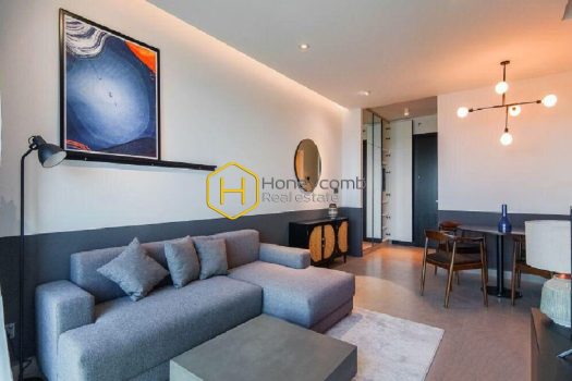 A mystery living space- The Feliz En Vista apartment with dark tone and modern design for lease