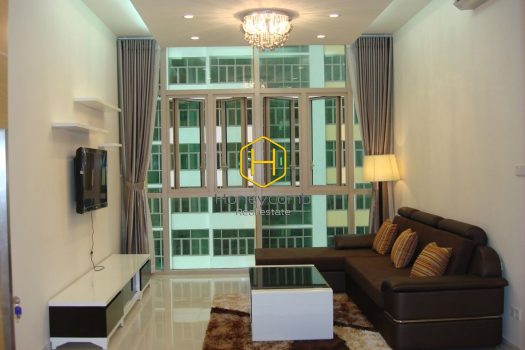 Phong khach 2 result The 2 bedrooms-apartment with cozy decoration in The Vista