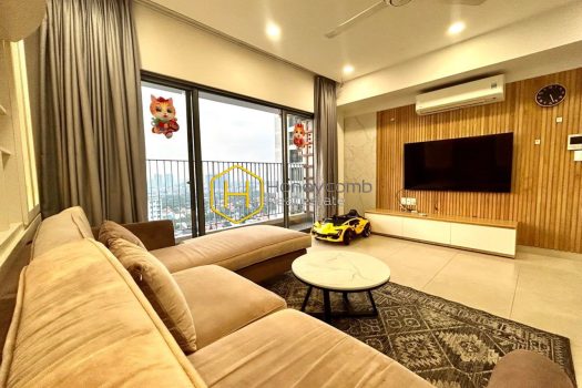 MTD T1 B2406 update 4 result 3 bedroom for rent in Masteri Thao Dien with high floor and nice river view