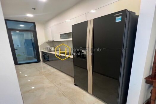 Vinhomes Golden River A charming rustic design paired with essential furnishings in this apartment for rent at Vinhomes Golden River