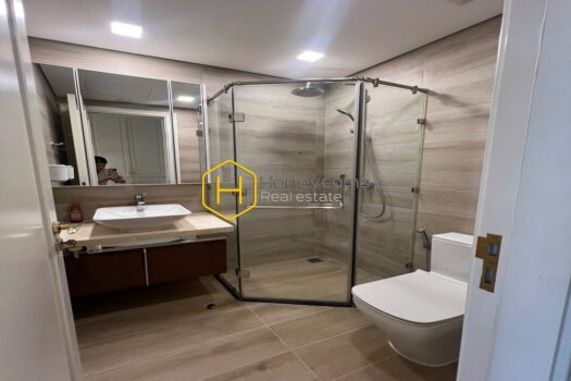 Vinhomes Golden River A charming rustic design paired with essential furnishings in this apartment for rent at Vinhomes Golden River